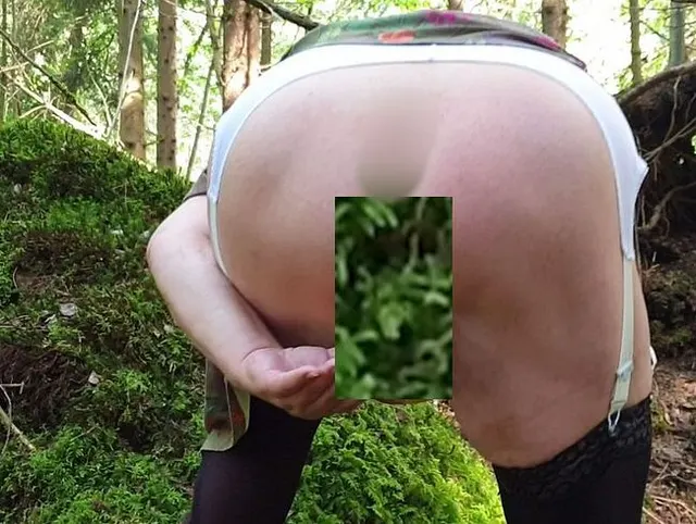 Ich mache es mir im Wald selbst mit einem Dildo