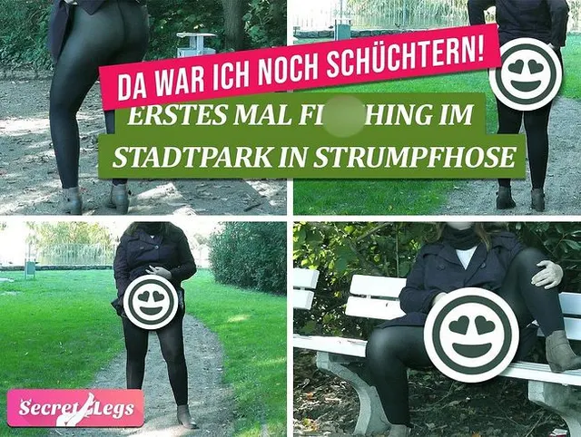 Da war ich noch schüchtern! Erstes Mal Flashing im Stadtpark in Strumpfhose!