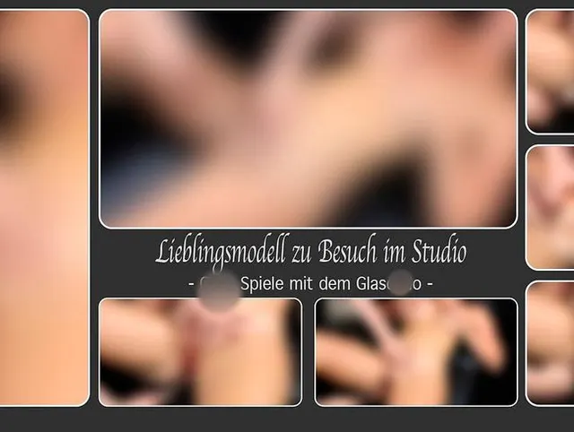 Lieblingsmodell zu Besuch im Studio - Geile Spiele mit dem Glasdildo -