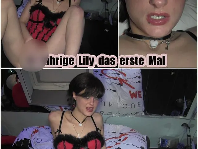 18 Jährige Lily ihr erster AO Gangbang