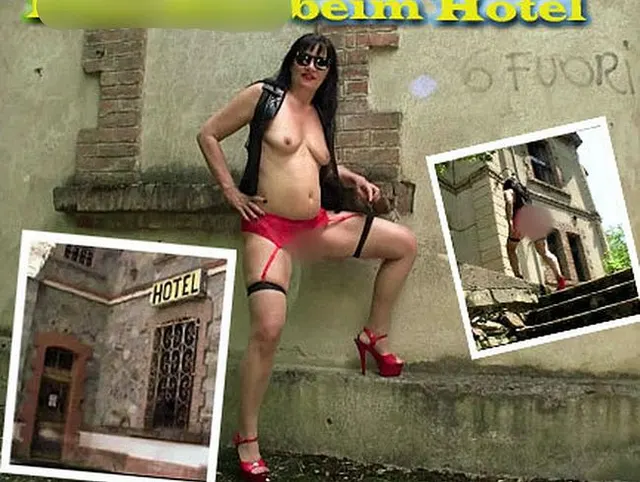 Dreist… Public-Piss-, einfach an Hotel Wand