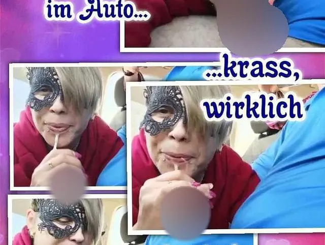 Samenrä**erin - Blowjob in Auto unterwegs