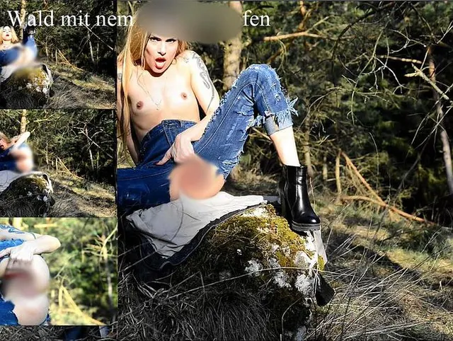 Geil im Wald mit nem Arschpfropfen