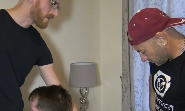 slut fucked barbeack and creampied in double penetration