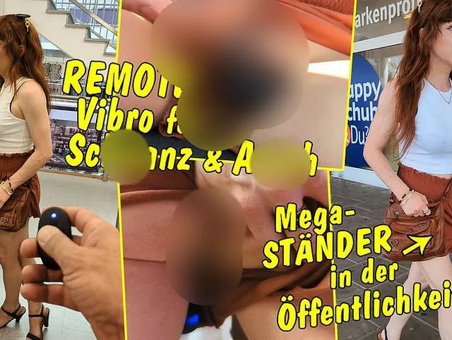 Remote Vibro für meinen Schwanz und Arsch! Das gibt nen Mega Ständer in der Öffentlichkeit!