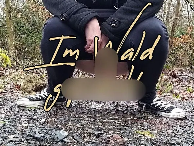 Im Wald gepinkelt