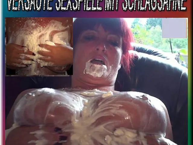 Versaute Sexspiele mit viel Sahne mit meiner Muschi & meinen Titten