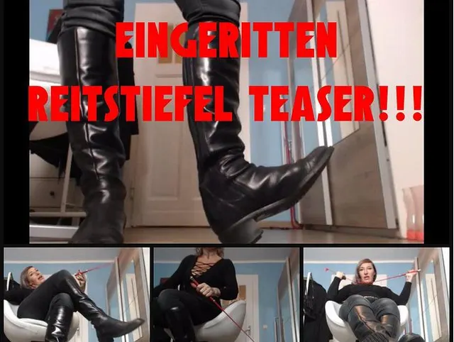 Eingeritten! Reitstiefel Teaser! Erregen und Verweigern! T&D! Wichsanweisung!