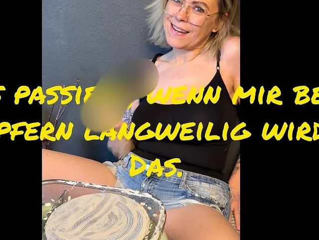 Was passiert, wenn mir beim Töpfern langweilig wird? Das.