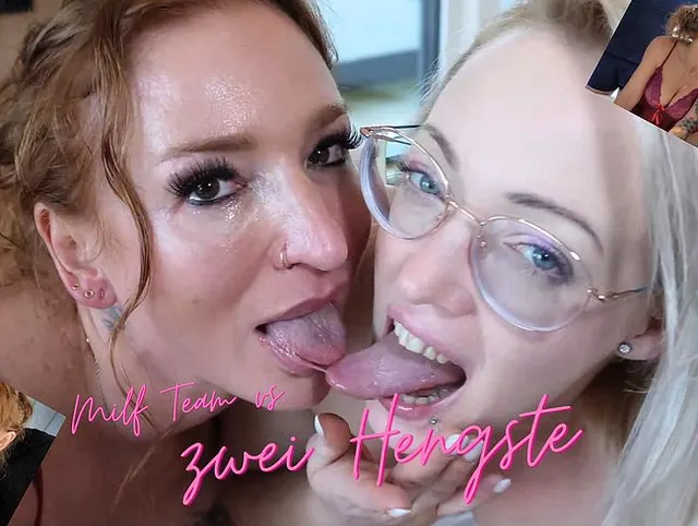 MILF-Team zerfickt von zwei Stechern: Schmatzende Fotze & Fresse voll! ??