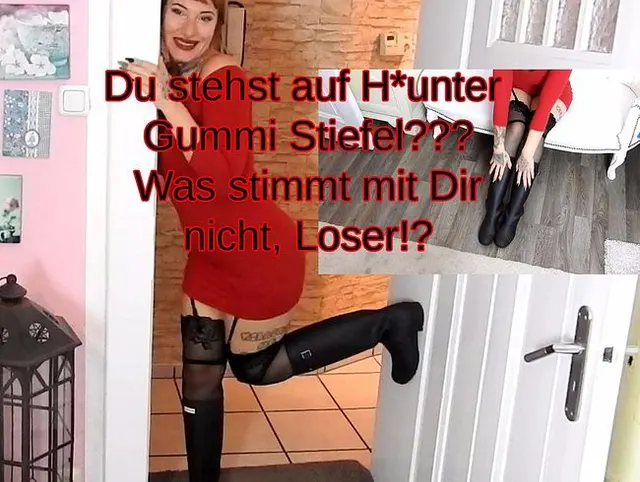 Du stehst auf Gummi Stiefel?