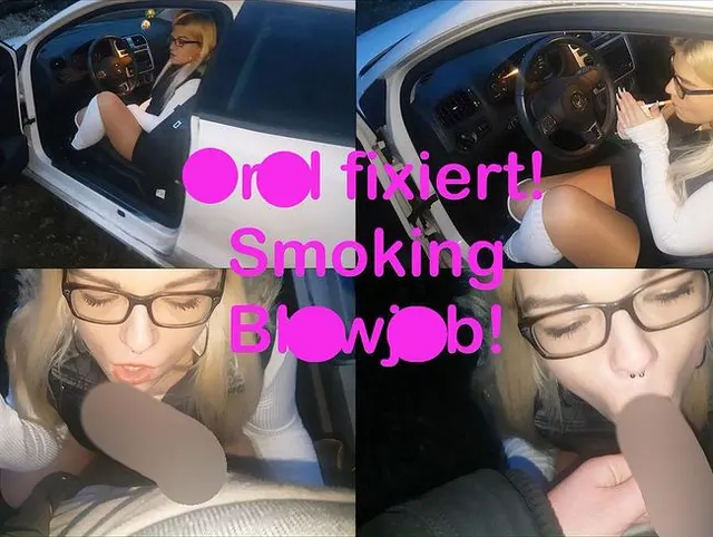 Oral fixiert! Smoking Blowjob!
