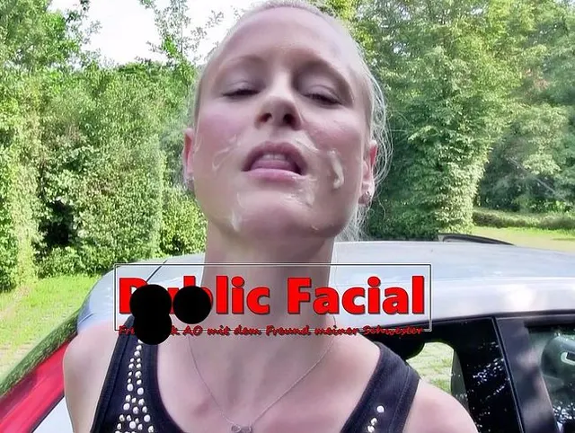 Public Facial nach AO Fremfick mit Freund meiner Schwester