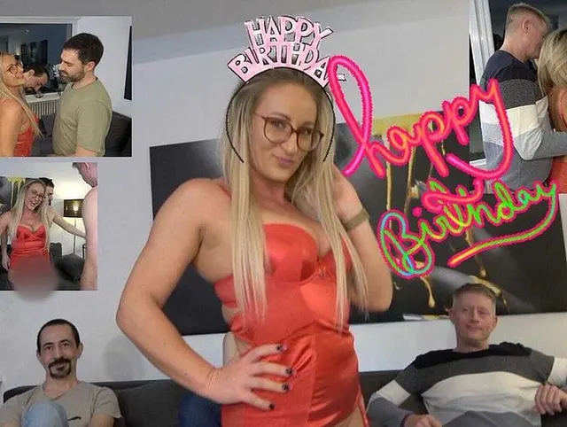 100% Real!!Happy Birthday for ME !!! Hardcore Geburtstag Gangbang fur mich !!