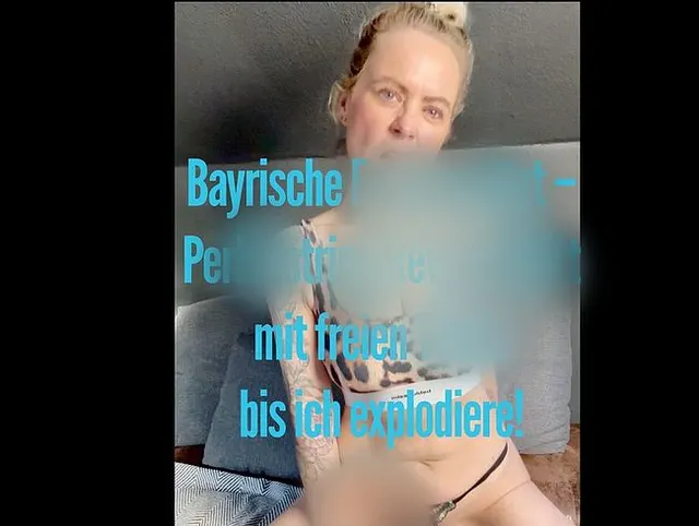 Bayrische Fucktoy Slut – Perlenstring Reverse-Ritt mit freien Titten bis ich explodiere!