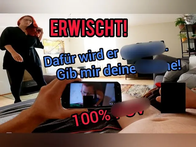 Erwischt! Dafür wird er gefickt, gib mir deine Sahne!