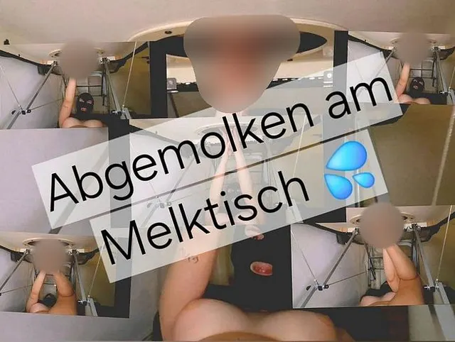 User - Fetisch Footjob und Handjob am Melktisch bis es spritzt !