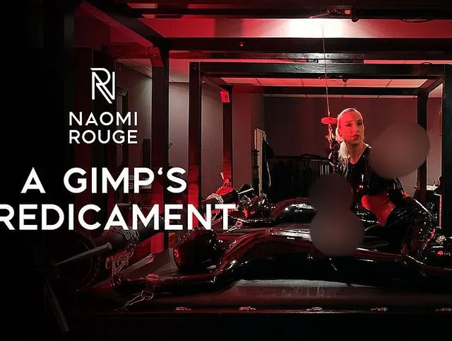 Latex-Gimp im Hodenflaschenzug