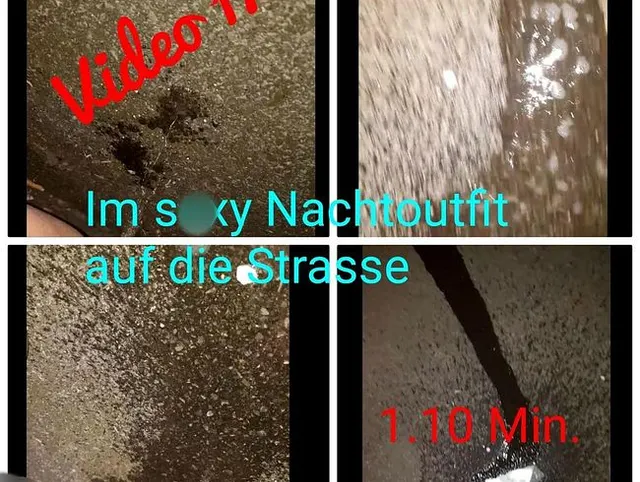 Im sexy Nachtoutfit auf die Strasse