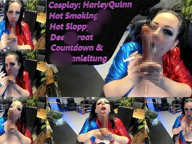 Cosplay: HarleyQuinn /Hot Smoking BJ, Sloppy BJ, Deepthroat, Countdown & Wixxanleitung