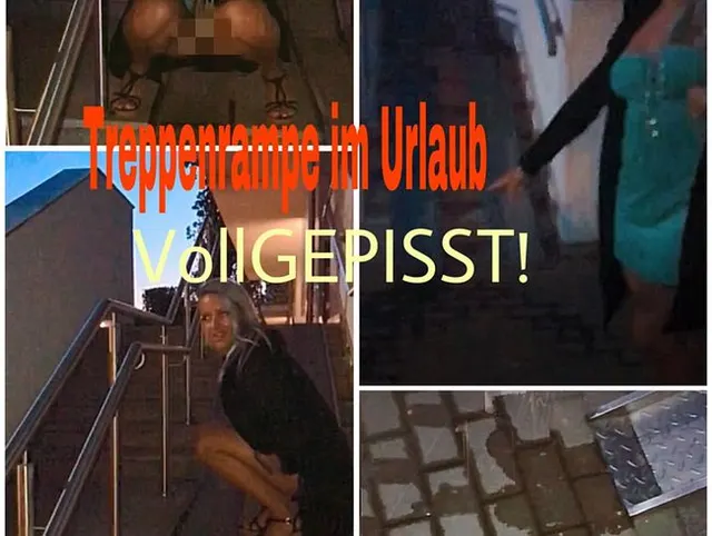 Treppenrampe im Urlaub DRAUSSEN vollgeseicht