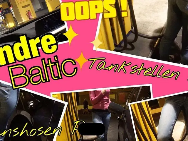 OMG - JeansPiss beim Tanken - Vor Tankstelle in Jeans gepisst