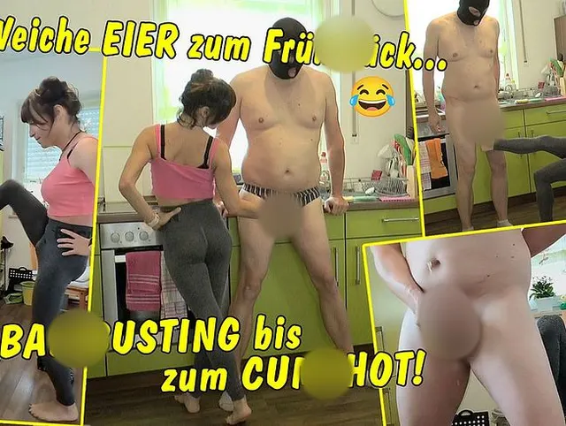 Weiche Eier zum Frühstück... Ballbusting bis zum Cumshot!