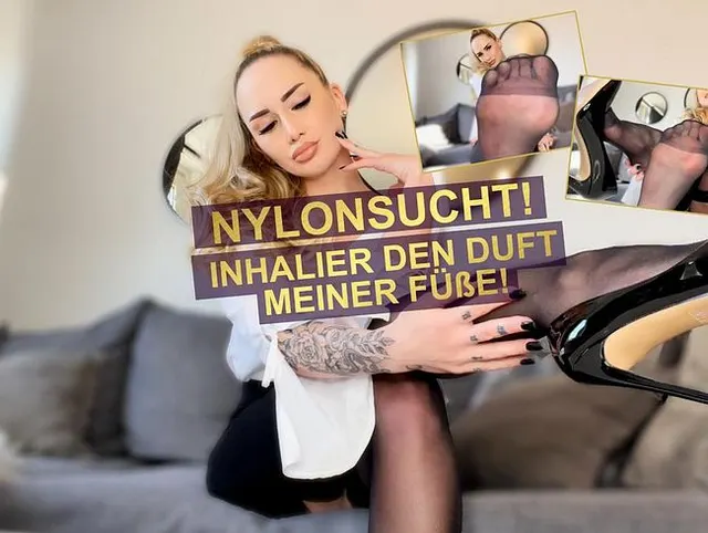 NYLONSUCHT! Inhalier den Duft meiner Füße!