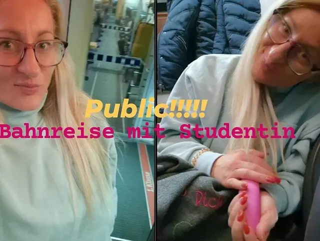 IST DAS NOCH LEGAL??ERWISCHT??Bahnfahrt mit Sudentin