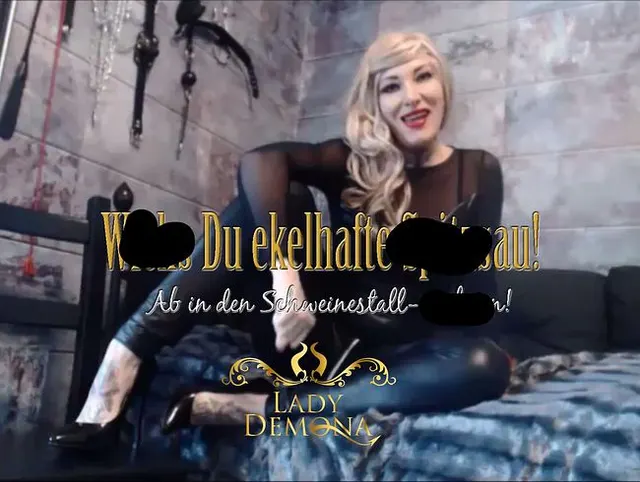 Wichs, Schweinegesicht, wichs in Dein kleines Ringelschwänzchen! | by Lady_Demona