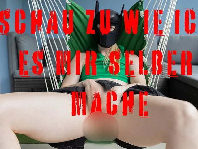 Schau zu wie ich es selbst in der Schaukel mache