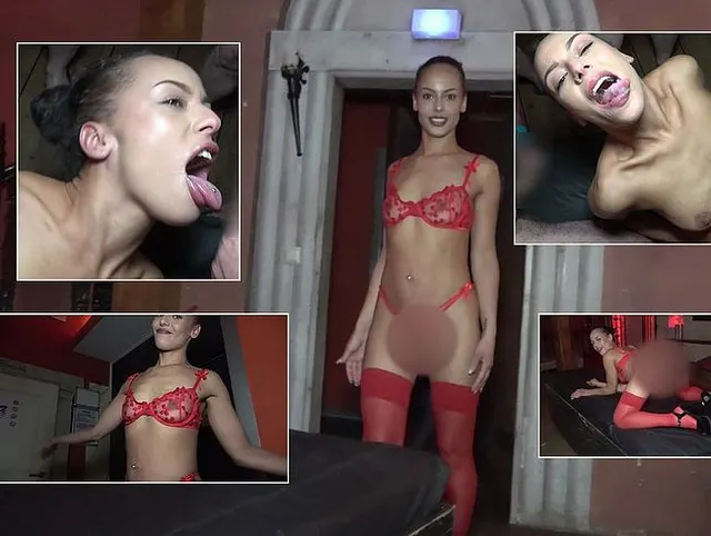 Skinny Teen Lia Amalia Extrem in den Hals gefickt