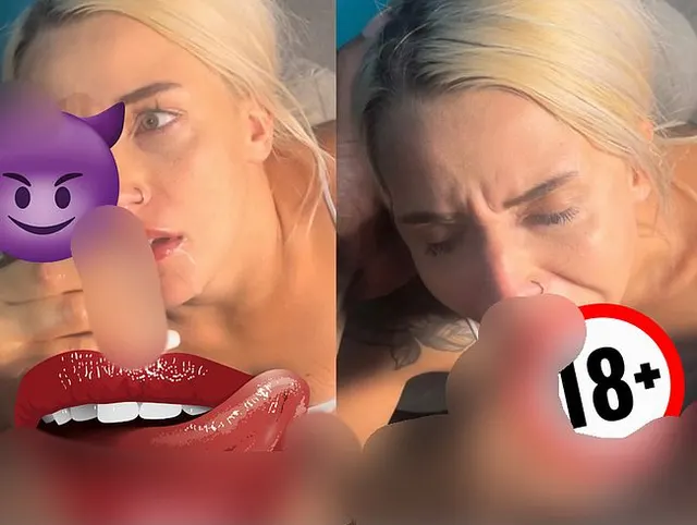 blonbes 155cm blässt brav meinen dicken Schwanz