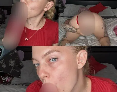 Little slut lutscht an Dildo , er wird unwillkürlich in Doggy , Missionar und Reiter benutzt:)