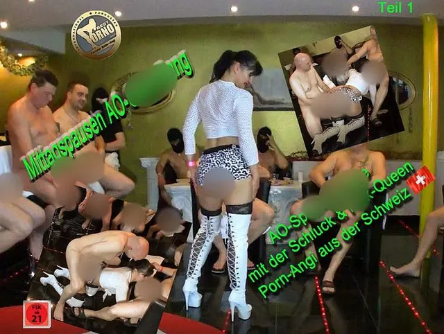 TEIL 1 / Extreme AO-Sperma-Gang-Bang mit 10 Männern, mit GB-Queen Porn-Angi  aus der Schweiz
