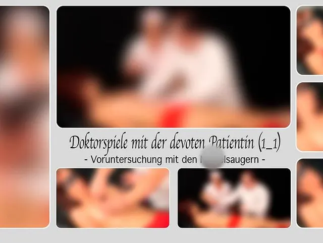 Doktorspiele mit der devoten Patientin (1_1) - Voruntersuchung mit den Nippelsaugern -