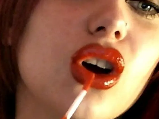 i am put on red lipstick and a ton of gloss