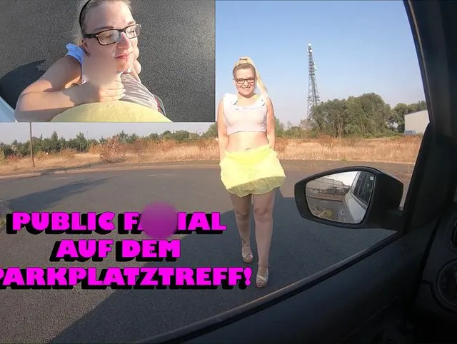 Public Facial auf dem Parkplatztreff!