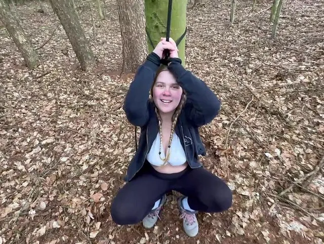 Mein geiles Sex Date im Wald - gefesselt und gefickt!