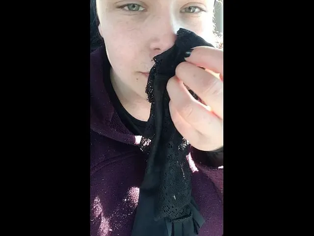 Removal of panties from wet pussy