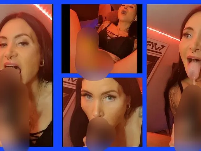 Kleine Cam Show mit xxl Dildo (Keine Ton)