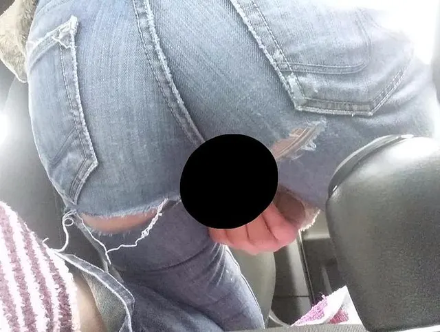 Sexy Loch in der Jeans ** Outdoor Auto 2 **