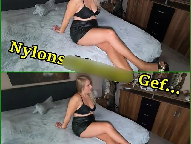 Nylonschlampe Gefickt