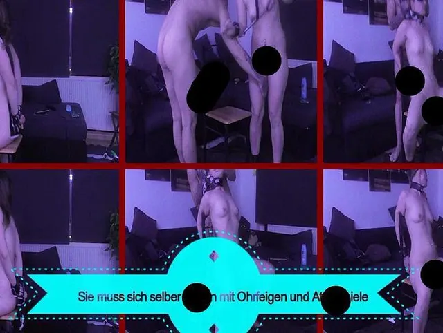 Sie muss sich selber Ficken bis sie kommt