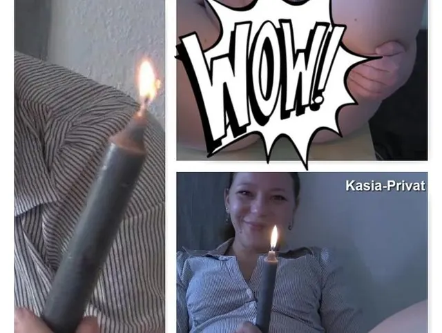 Die 1.Kerze versenkt...ähmm...brennt