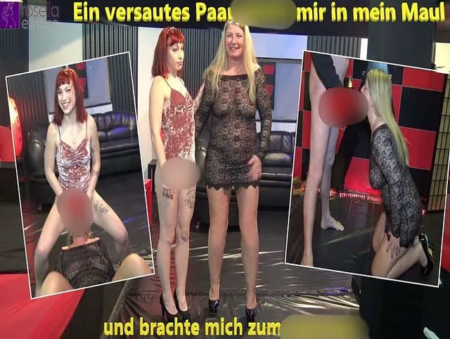 Ein versautes Paar pisste mir in mein Maul und brachte mich zum Squirten!
