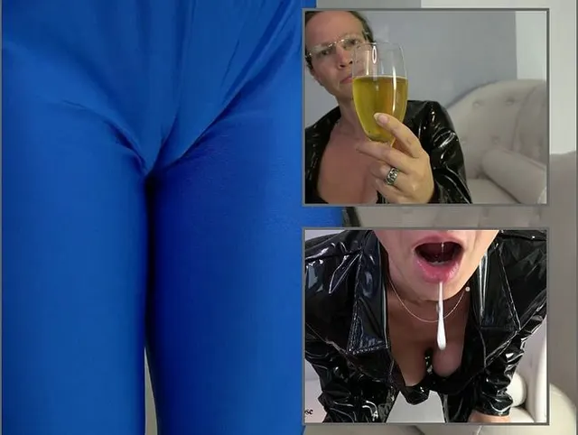 Dominanter Dominakuss in deinem Sekt!