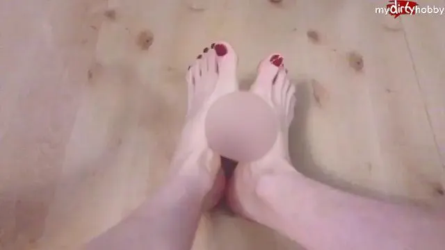 Fusssex mit Dildo