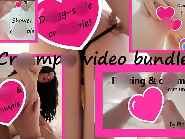 6x Creampie-Video-Bündel!