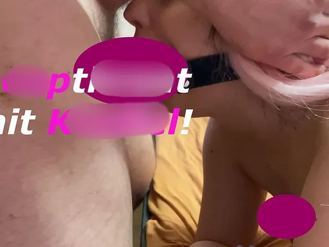 Dominanter One-Night-Stand zerfickt meine Mundfotze mit KNEBEL!